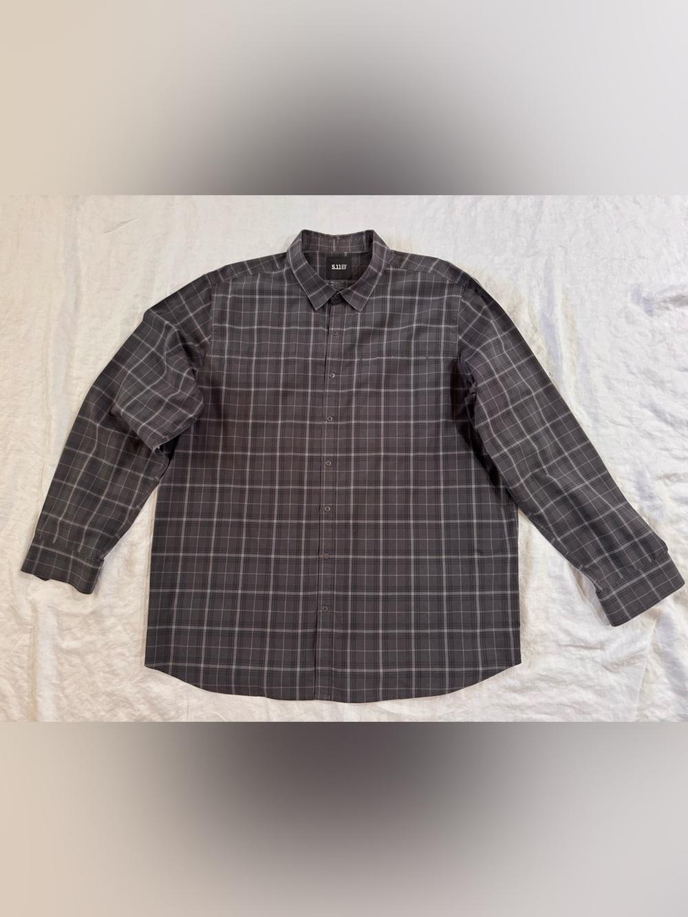 5.11 Tactical Igor Plaid Long Sleeve Shirt RAPIDraw Gray 2XL